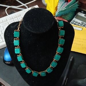 1950 Coro Thermoset Chocker Necklace In Green
